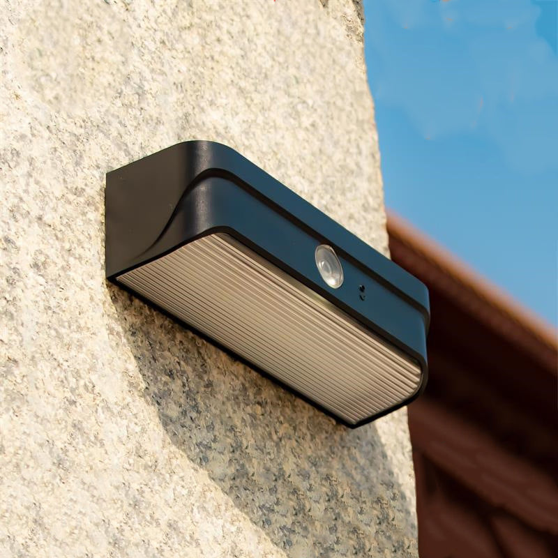 Modern Simplicity Solar Waterproof Rectangular ABS PC LED Wall Sconce Lamp For Outdoor Patio