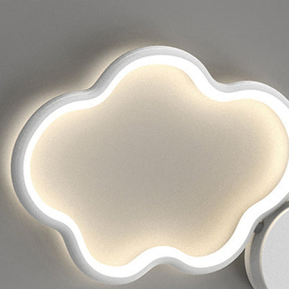 مصباح حائط LED من الأكريليك والألومنيوم والحديد بتصميم آرت ديكو حديث على شكل نجوم وغيوم وقمر لغرفة النوم 