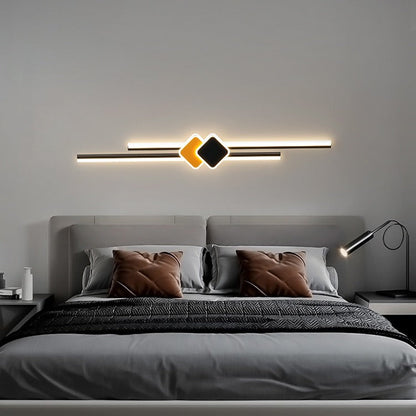 مصباح حائط LED بتصميم مستطيل عصري بسيط لغرفة النوم مصنوع من الأكريليك 
