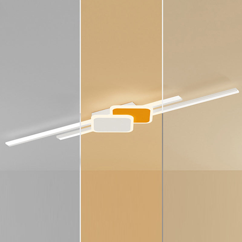 مصباح حائط LED بتصميم مستطيل عصري بسيط لغرفة النوم مصنوع من الأكريليك 