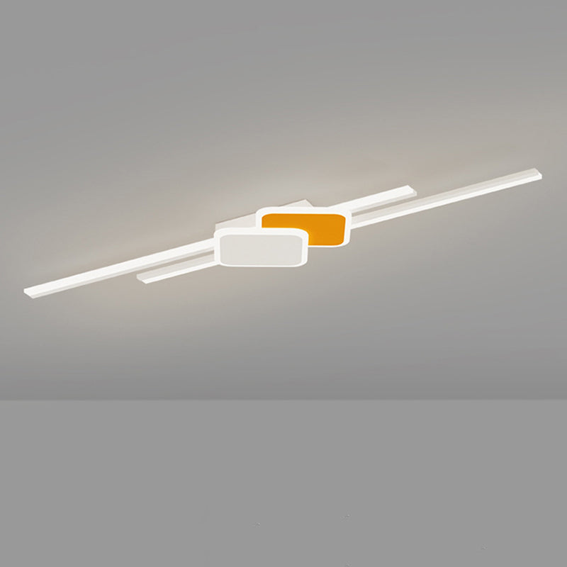 مصباح حائط LED بتصميم مستطيل عصري بسيط لغرفة النوم مصنوع من الأكريليك 