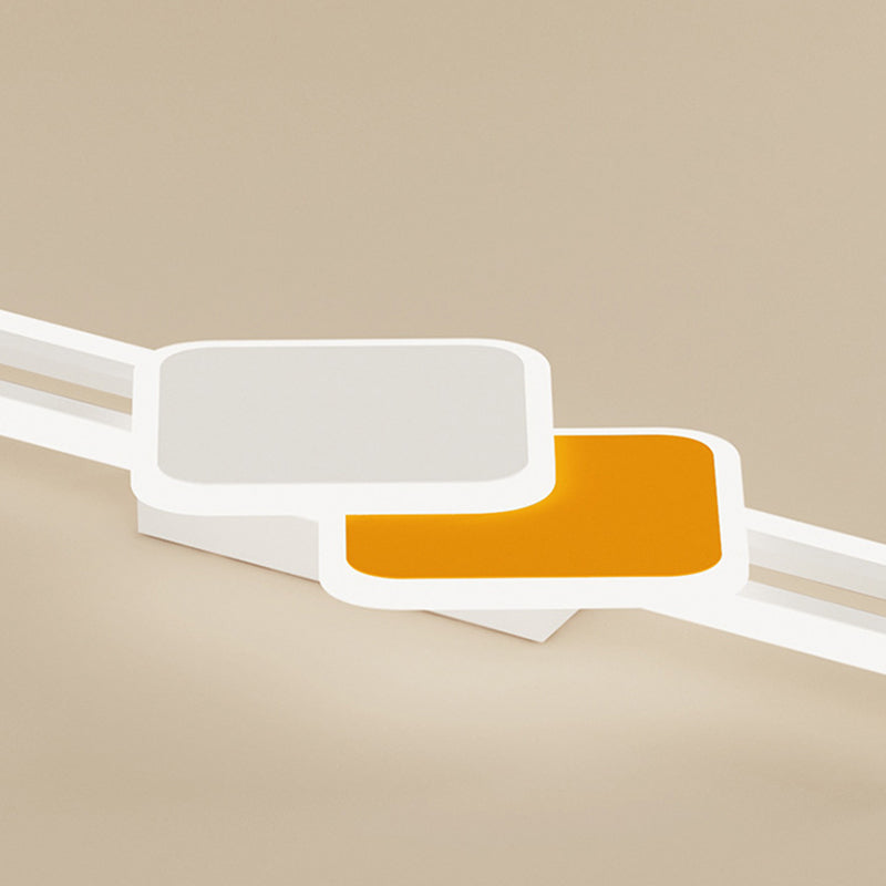مصباح حائط LED بتصميم مستطيل عصري بسيط لغرفة النوم مصنوع من الأكريليك 