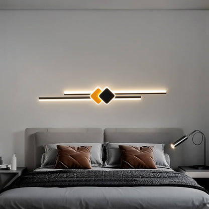 مصباح حائط LED بتصميم مستطيل عصري بسيط لغرفة النوم مصنوع من الأكريليك 