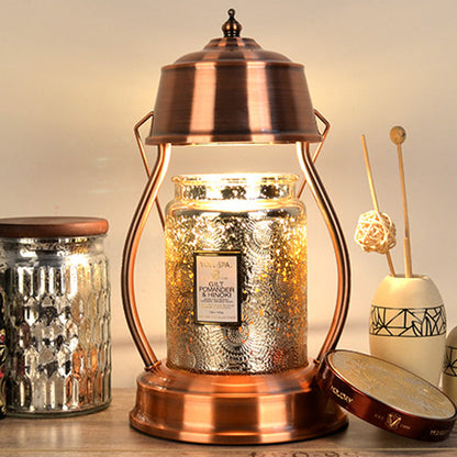 Contemporary Creative Round Lantern Shape Iron 1-Light Aroma Melt Wax Table Lamp For Bedroom