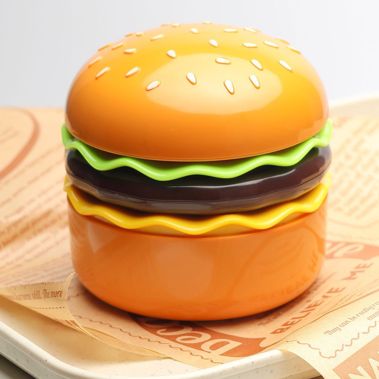 Contemporary Creative Hamburger Plastic LED Table Lamp For Bedroom