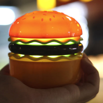 Contemporary Creative Hamburger Plastic LED Table Lamp For Bedroom