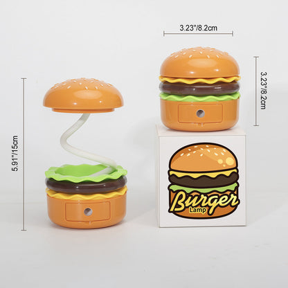 Contemporary Creative Hamburger Plastic LED Table Lamp For Bedroom