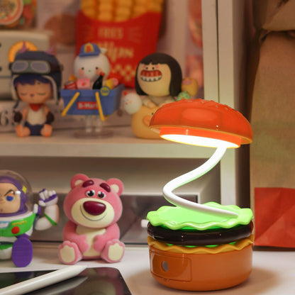 Contemporary Creative Hamburger Plastic LED Table Lamp For Bedroom