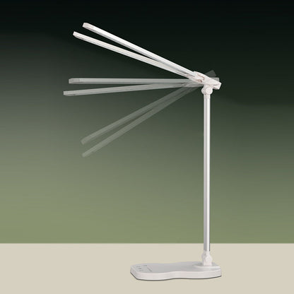 Modern Simplicity Foldable Rectangular Aluminum ABS Plastic LED Table Lamp For Bedroom