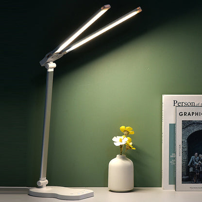 Modern Simplicity Foldable Rectangular Aluminum ABS Plastic LED Table Lamp For Bedroom