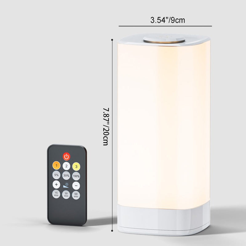 Modern Minimalist Rectangular ABS PC LED Table Lamp For Bedroom