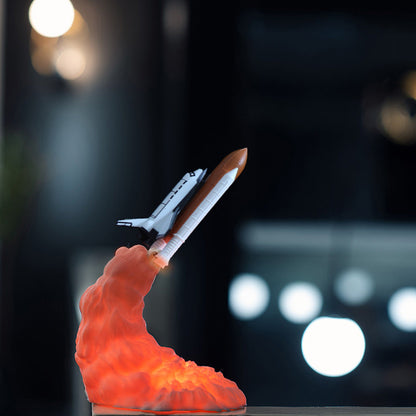 Modern Art Deco 3D Printed Rocket PLA LED Table Lamp For Bedroom