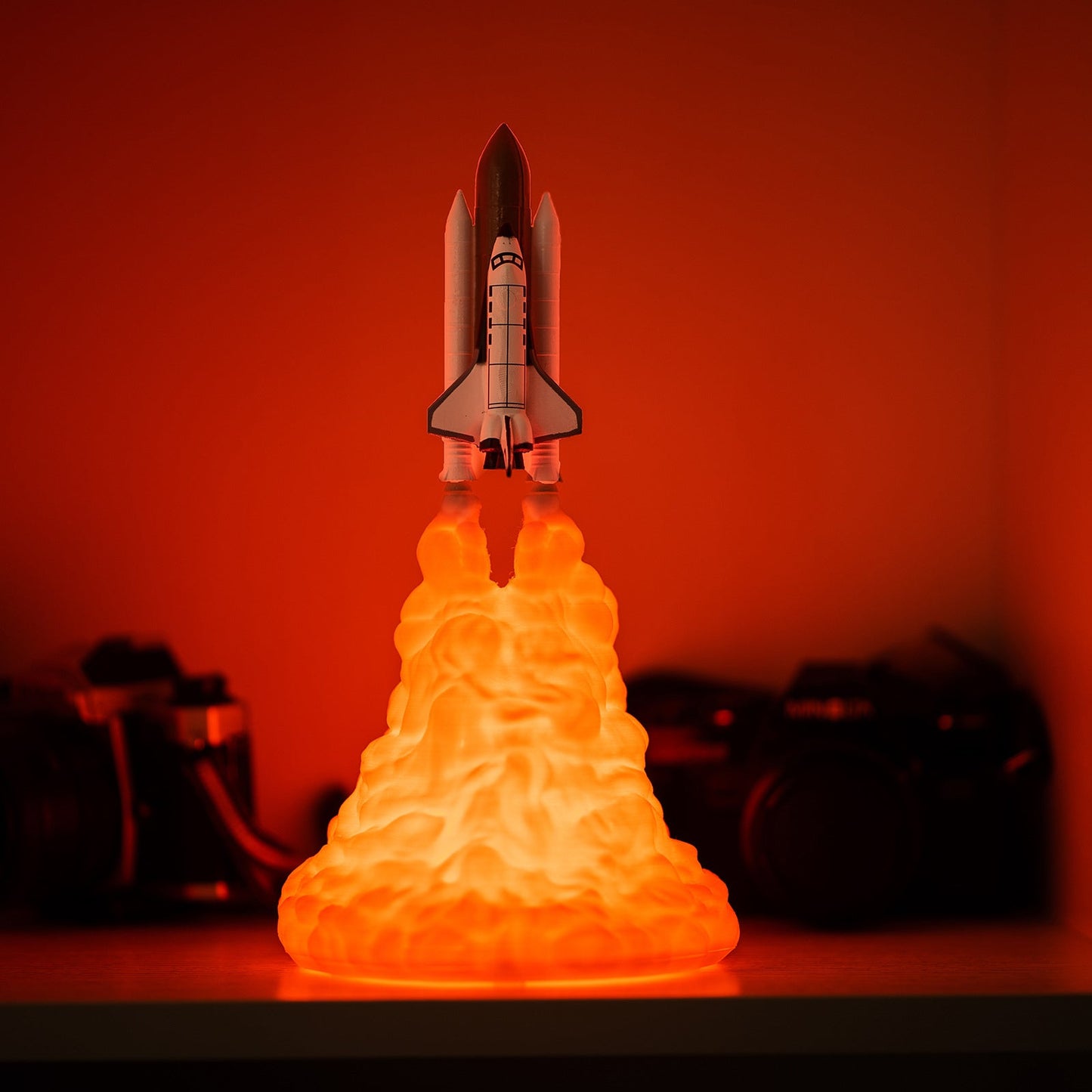 Modern Art Deco 3D Printed Rocket PLA LED Table Lamp For Bedroom