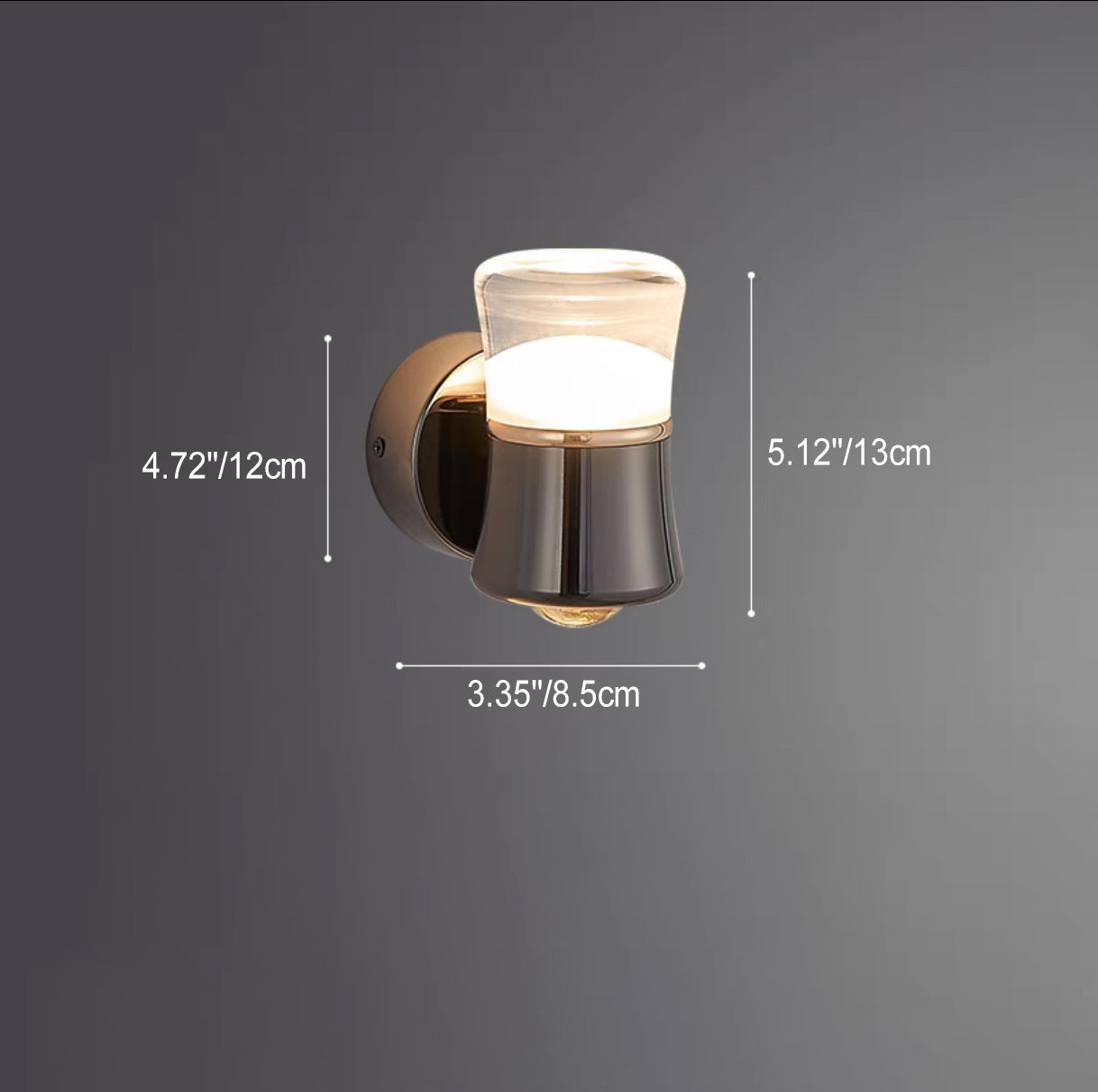 Modern Luxury Cylindrical Aluminum Iron Acrylic Lens LED Wall Sconce Lamp For Bedroom