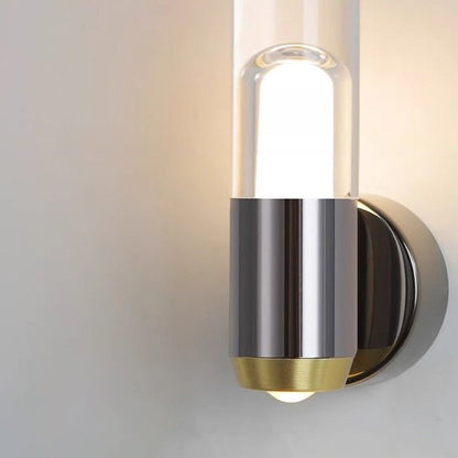 Modern Luxury Cylindrical Aluminum Iron Acrylic Lens LED Wall Sconce Lamp For Bedroom