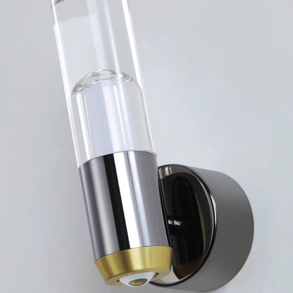 Modern Luxury Cylindrical Aluminum Iron Acrylic Lens LED Wall Sconce Lamp For Bedroom