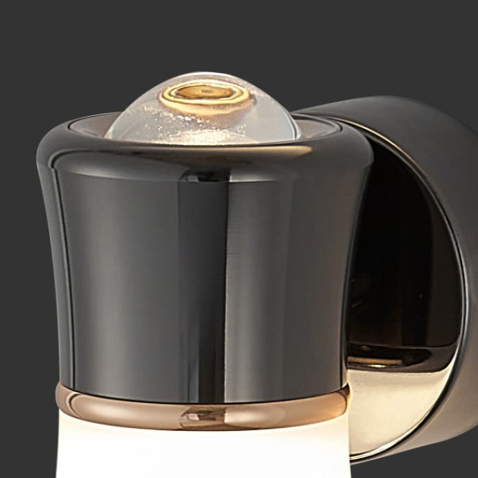 Modern Luxury Cylindrical Aluminum Iron Acrylic Lens LED Wall Sconce Lamp For Bedroom