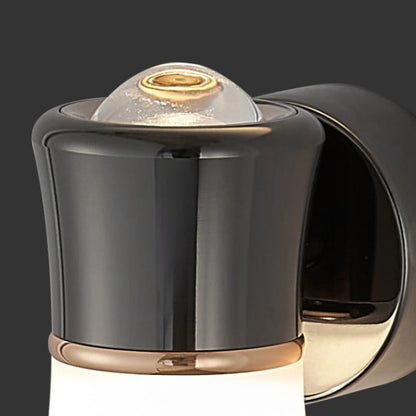 Modern Luxury Cylindrical Aluminum Iron Acrylic Lens LED Wall Sconce Lamp For Bedroom