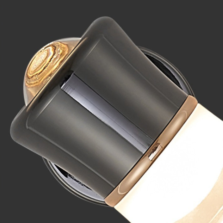 Modern Luxury Cylindrical Aluminum Iron Acrylic Lens LED Wall Sconce Lamp For Bedroom