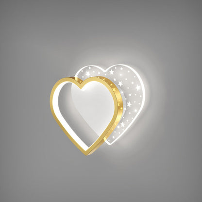 Modern Minimalist Square Round Heart Oval Iron Aluminum Acrylic LED Wall Sconce Lamp For Bedroom