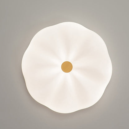 Contemporary Creative Round Cat Paw Cheese Stripe Iron Plastic LED Flush Mount Ceiling Light For Bedroom