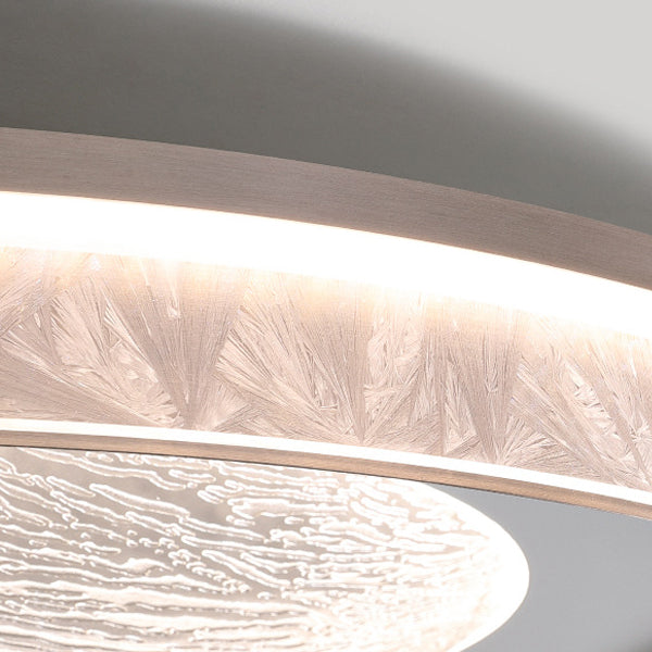 Modern Minimalist Round Star Aluminum Frame Acrylic LED Flush Mount Ceiling Light For Bedroom
