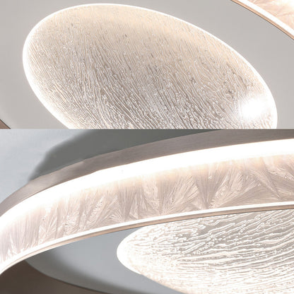 Modern Minimalist Round Star Aluminum Frame Acrylic LED Flush Mount Ceiling Light For Bedroom