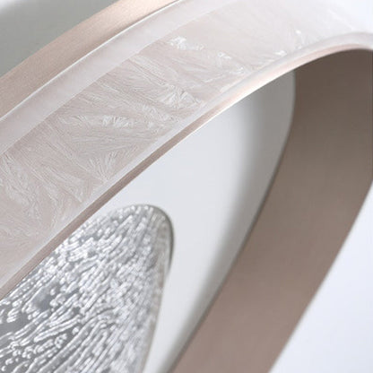 Modern Minimalist Round Star Aluminum Frame Acrylic LED Flush Mount Ceiling Light For Bedroom