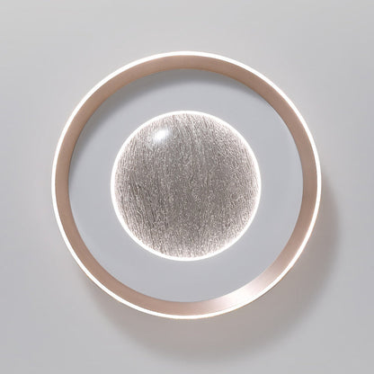 Modern Minimalist Round Star Aluminum Frame Acrylic LED Flush Mount Ceiling Light For Bedroom