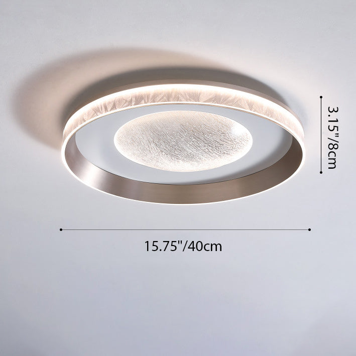 Modern Minimalist Round Star Aluminum Frame Acrylic LED Flush Mount Ceiling Light For Bedroom