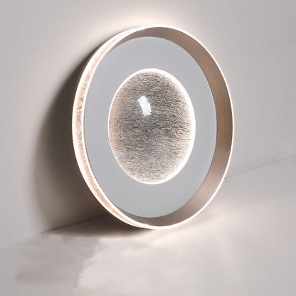 Modern Minimalist Round Star Aluminum Frame Acrylic LED Flush Mount Ceiling Light For Bedroom
