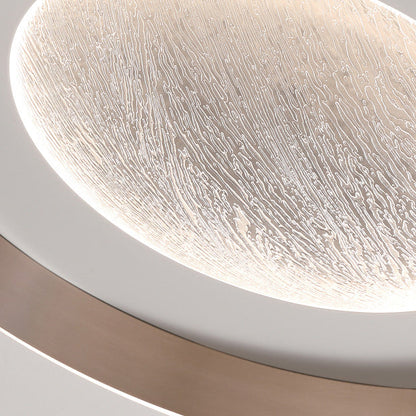 Modern Minimalist Round Star Aluminum Frame Acrylic LED Flush Mount Ceiling Light For Bedroom