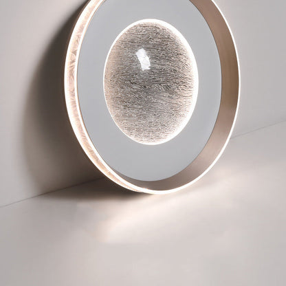 Modern Minimalist Round Star Aluminum Frame Acrylic LED Flush Mount Ceiling Light For Bedroom