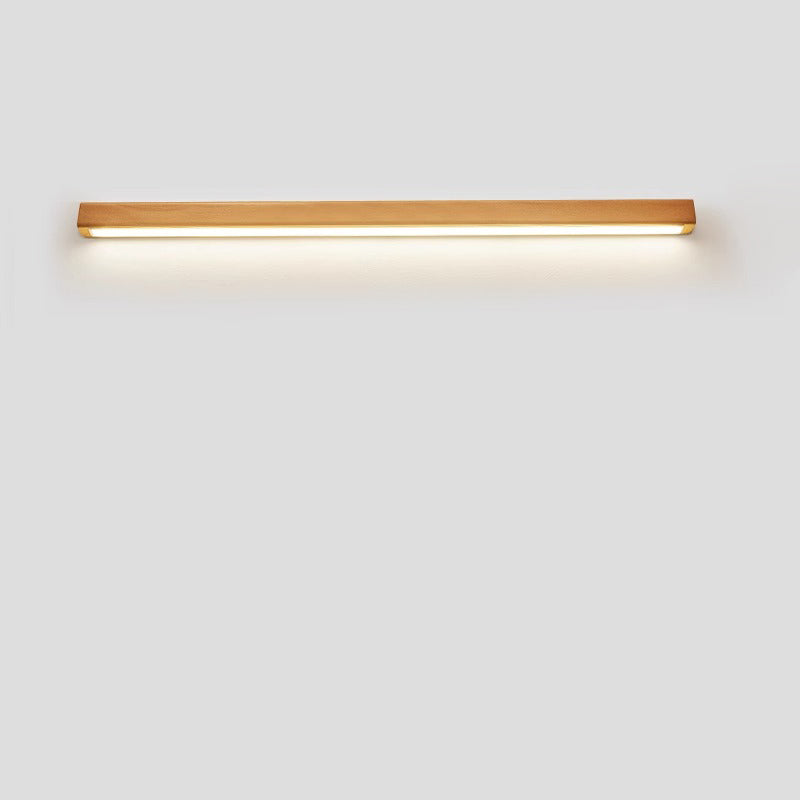 Japanese Simple Solid Wood Strip LED Wall Sconce Lamp