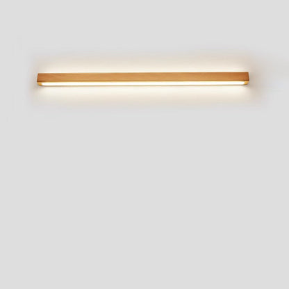 Japanese Simple Solid Wood Strip LED Wall Sconce Lamp