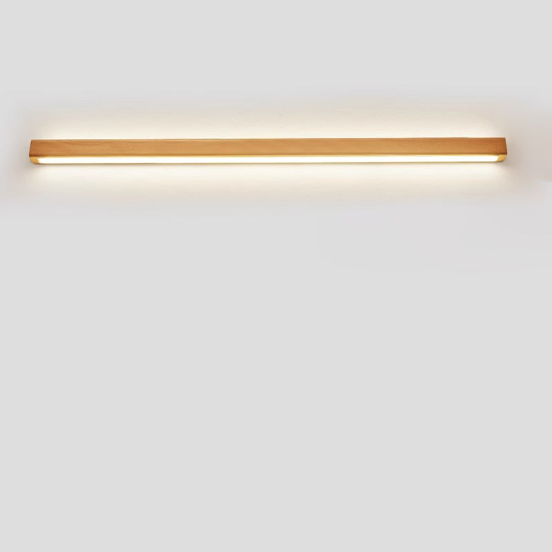 Japanese Simple Solid Wood Strip LED Wall Sconce Lamp