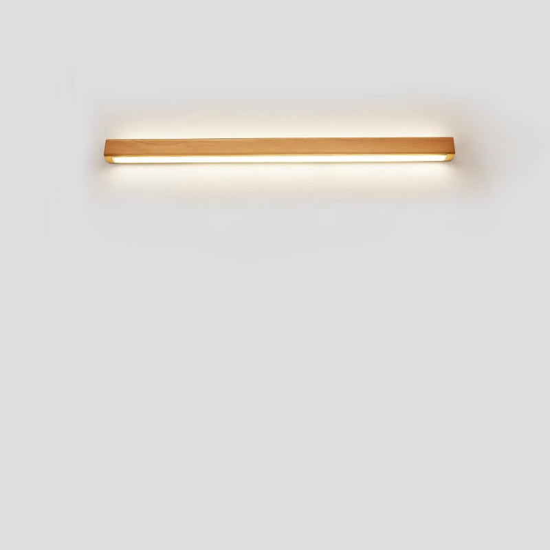 Japanese Simple Solid Wood Strip LED Wall Sconce Lamp