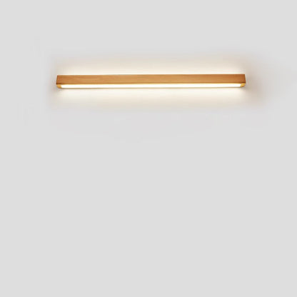 Japanese Simple Solid Wood Strip LED Wall Sconce Lamp