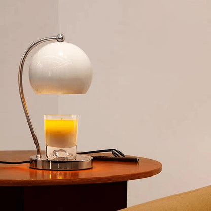 Modern Art Deco Globe Dome Iron 1-Light Aroma Melting Wax Table Lamp For Bedroom