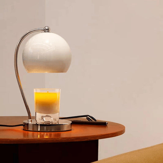 Modern Art Deco Globe Dome Iron 1-Light Aroma Melting Wax Table Lamp For Bedroom