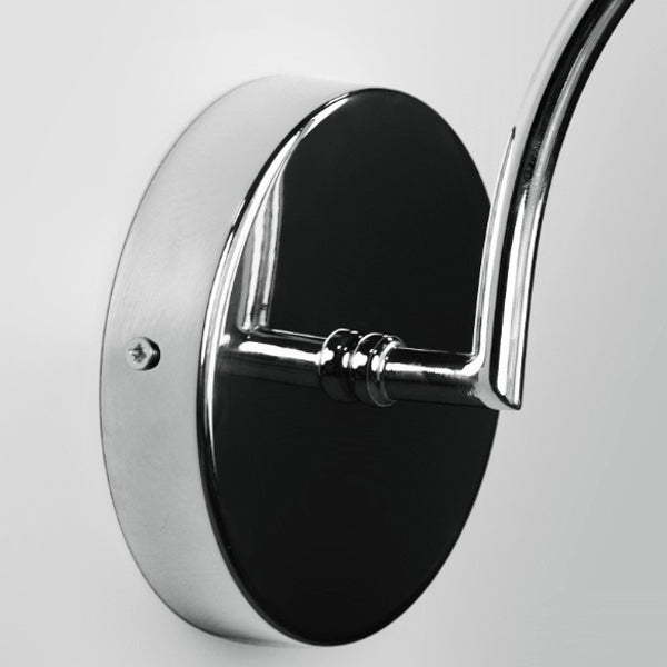 Modern Minimalist Curved Pole Globe Iron Acrylic LED Wall Sconce Lamp For Living Room