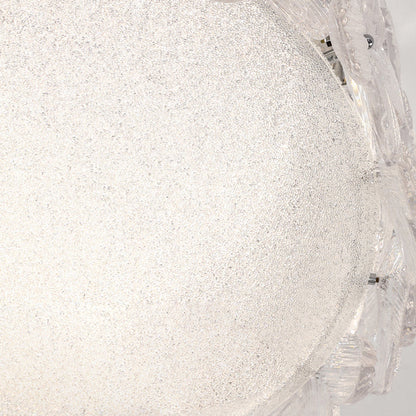 Modern Minimalist Round Petal Hardware Glass Shade LED Flush Mount Ceiling Light For Bedroom