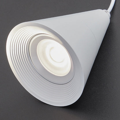 Modern Minimalist Cone Aluminum LED Pendant Light For Bedroom