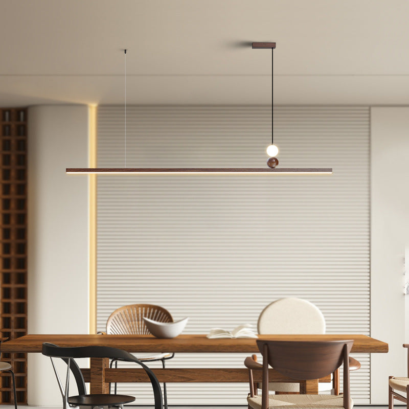 ثريا جزيرة LED مصنوعة من الألومنيوم والأكريليك بتصميم عصري بسيط لغرفة الطعام