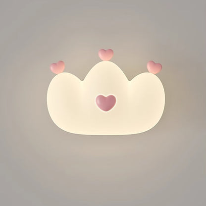 Contemporary Creative Kids Crown Animal Iron PE LED Wall Sconce Lamp For Bedroom
