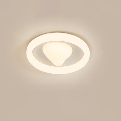 Contemporary Creative Round Strawberry Iron Acrylic LED Flush Mount Ceiling Light For Bedroom