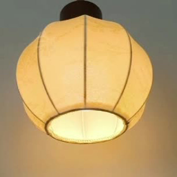 Traditional Vintage Curved Pole Round Ball Floral Printed Iron Solid Wood Frame Fabric Shade 1-Light Wall Sconce Lamp For Bedroom