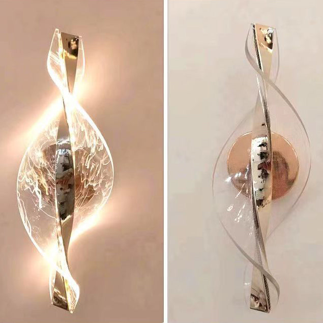 مصباح حائط LED من الألومنيوم والأكريليك بتصميم نقاط نجمية عصري بسيط لغرفة النوم 
