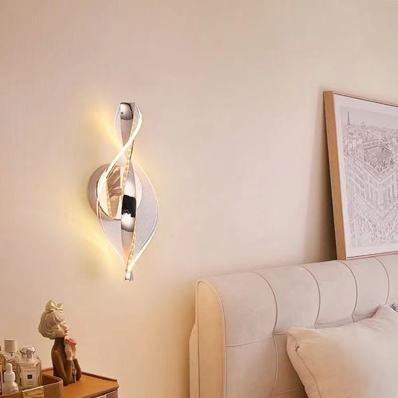 مصباح حائط LED من الألومنيوم والأكريليك بتصميم نقاط نجمية عصري بسيط لغرفة النوم 