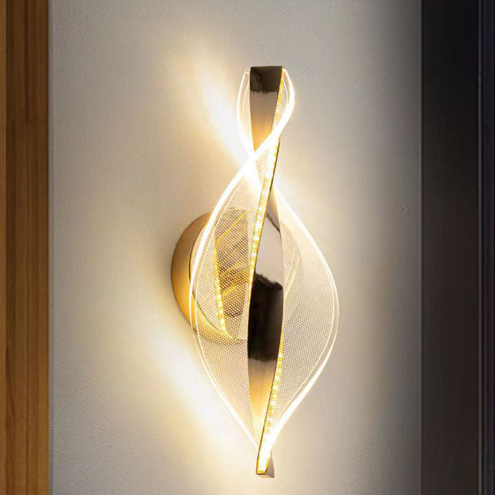 مصباح حائط LED من الألومنيوم والأكريليك بتصميم نقاط نجمية عصري بسيط لغرفة النوم 